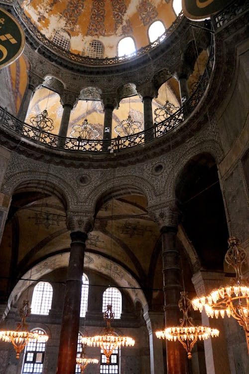 Dome Ceiling of Hagia Sophia Grand Mosque