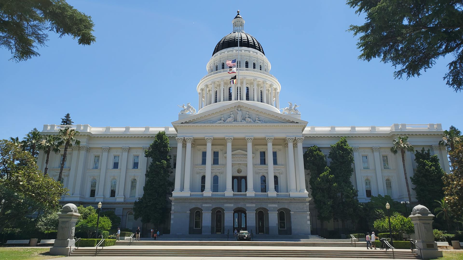 The California State Capitol Building Under a Blue Clear Sky