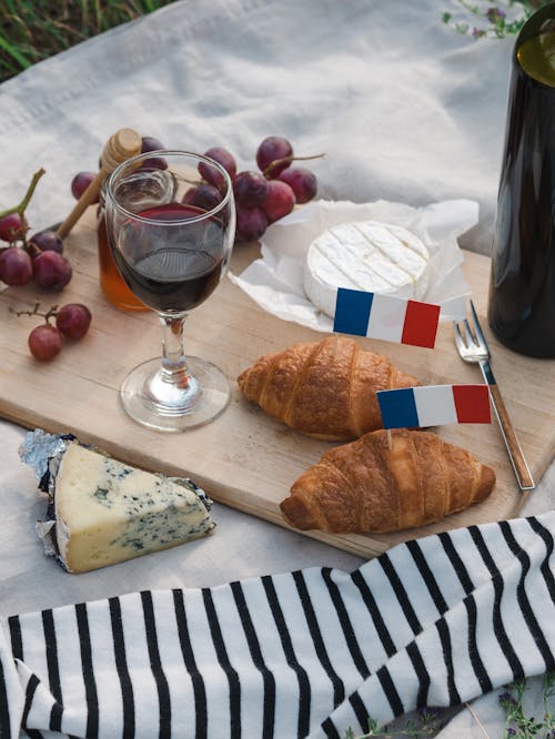 Gratis lagerfoto af bastille dag, croissanter, franske flag