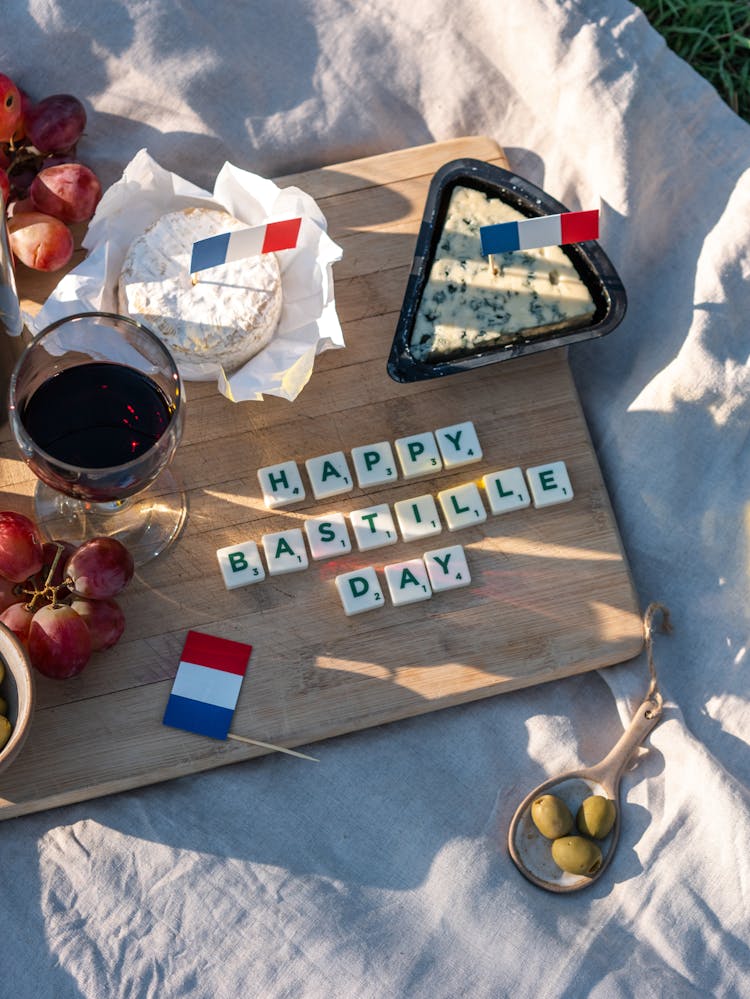 Cheese On Wooden Chopping Board