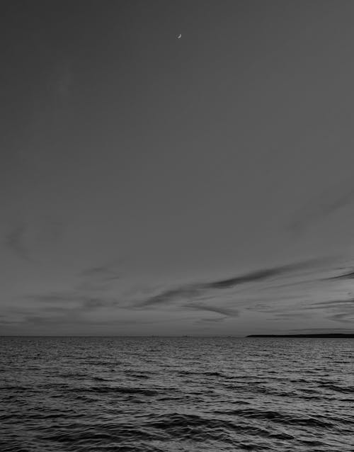 Základová fotografie zdarma na téma černý a bílý, čisté nebe, horizont