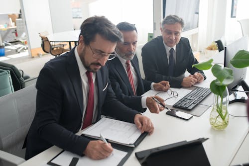 Free Men Working at the Office Stock Photo