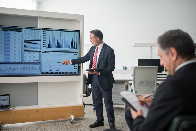 Man Doing A Presentation In The Office