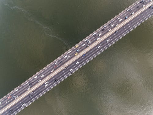 Free Aerial Shot of Cars on the Road Stock Photo