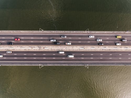 Foto stok gratis danau, fotografi drone, jalan