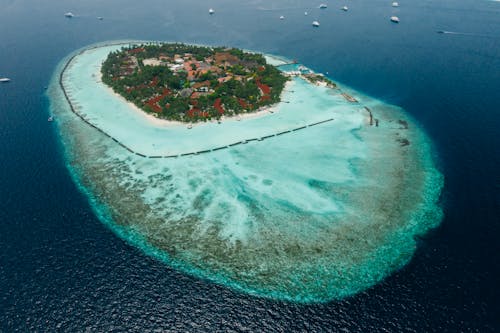 Foto d'estoc gratuïta de Costa, destinació turística, foto des d'un dron