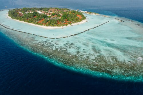 Aerial Shot of a Beautiful Island