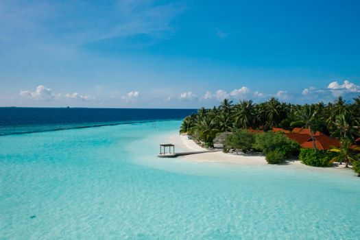Drone Shot of a Beautiful Beach