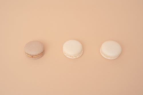 Macaroons on Beige Background 