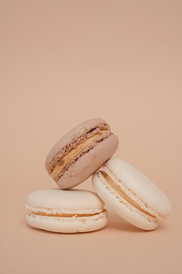 Three French Macarons