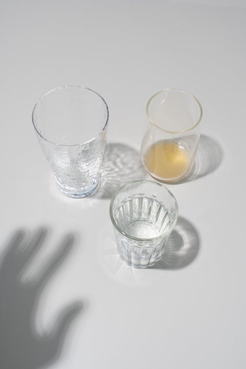 Close-Up Shot of Drinking Glasses 