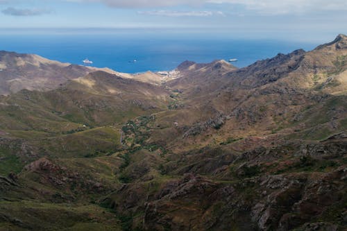 Aerial Photography of Brown Mountains