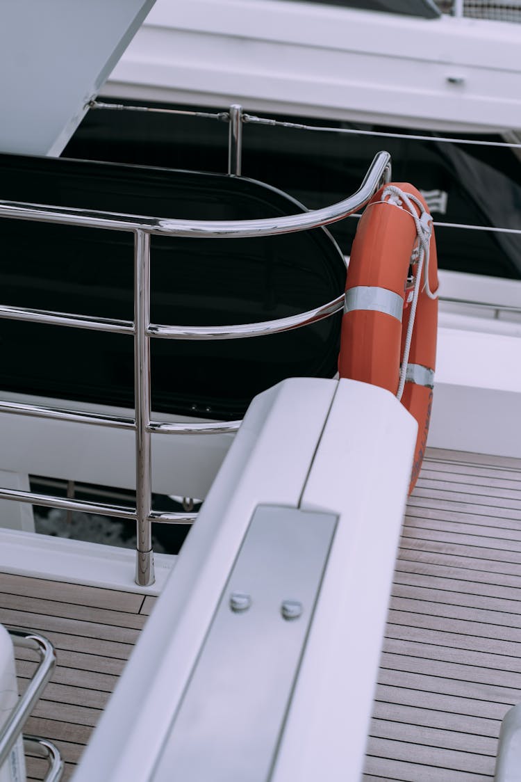 A Lifebuoy Hanging On A Ship 