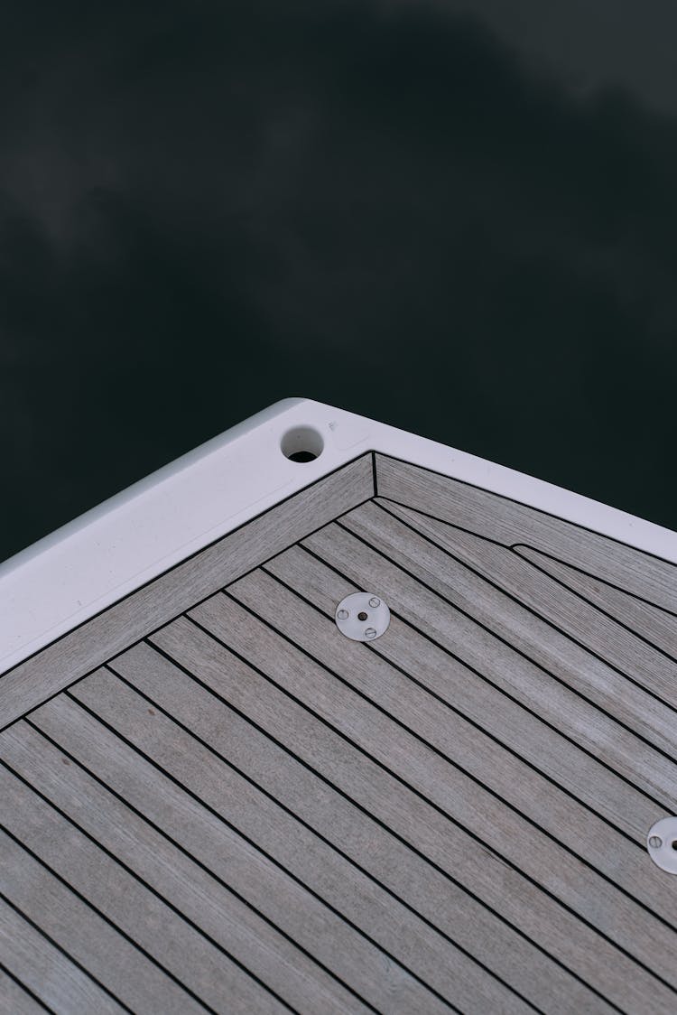 Wooden Platform In A Yacht