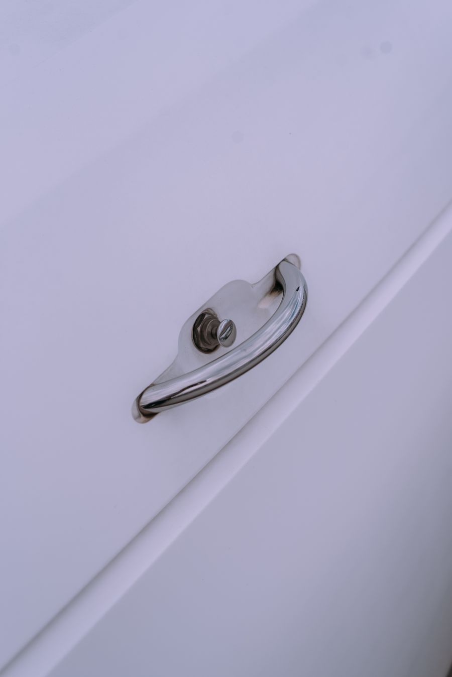 matte lacquer wardrobe door close up