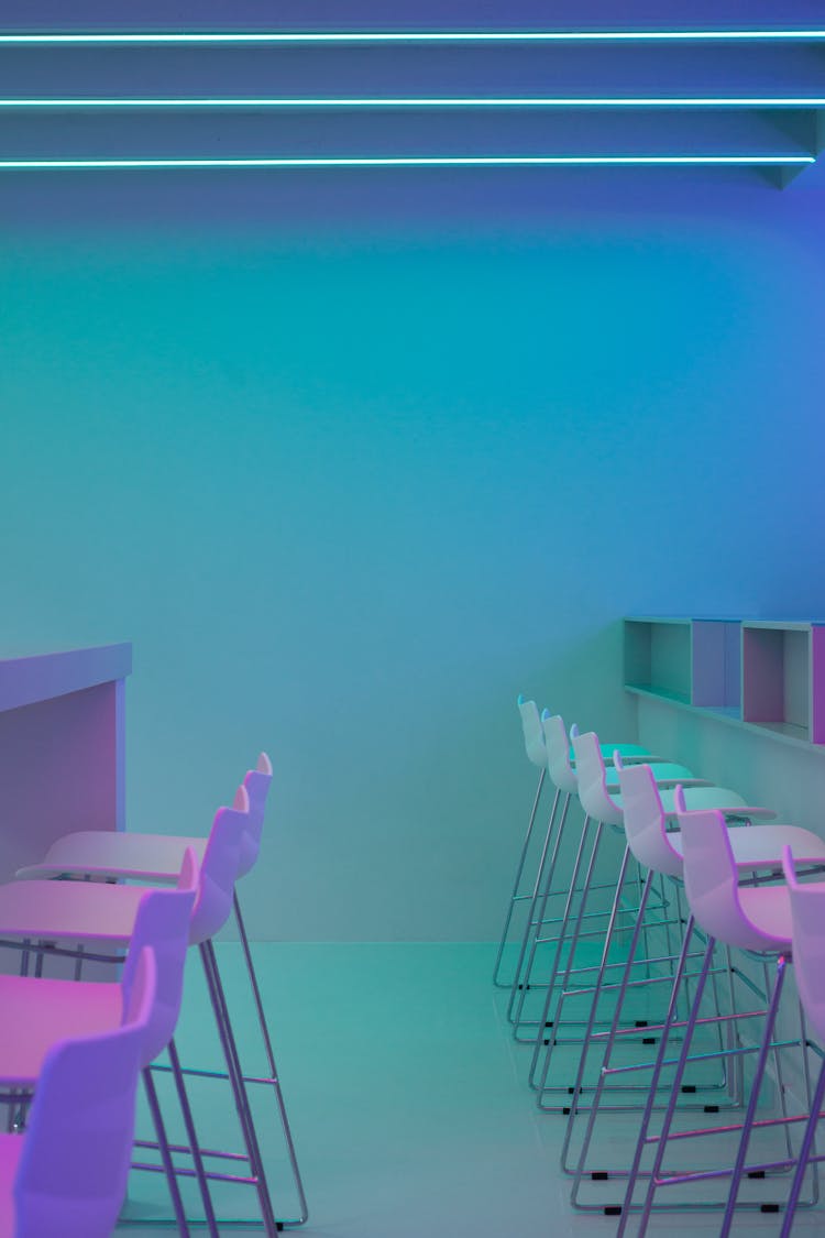 Interior Design In Blue And Pink