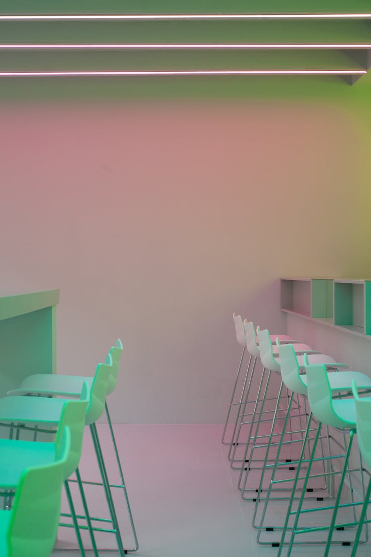 Interior Design In Pink And Green