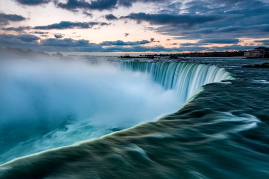 Water Falls Under Blue Sky