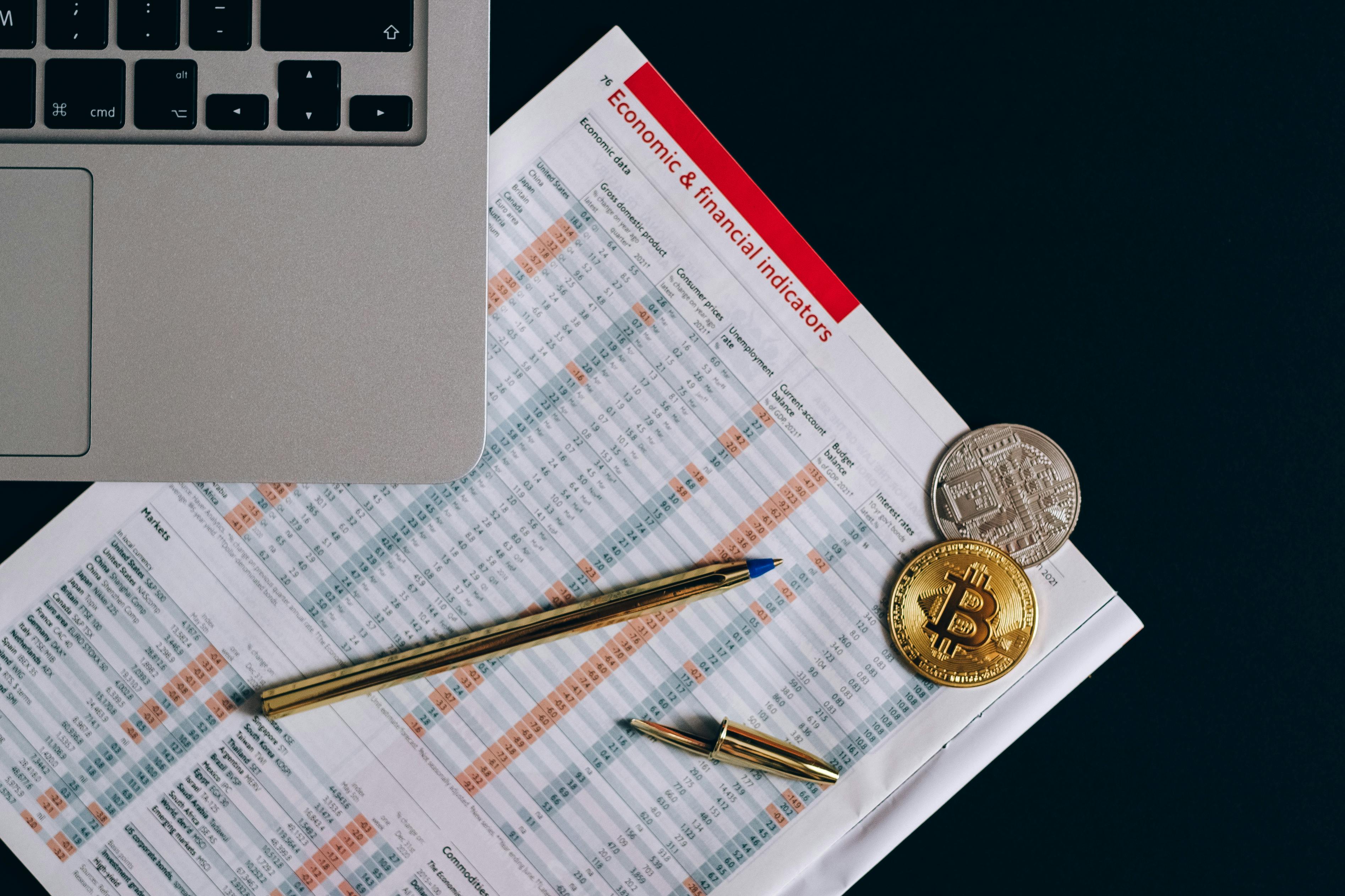 gold and silver coins on the table