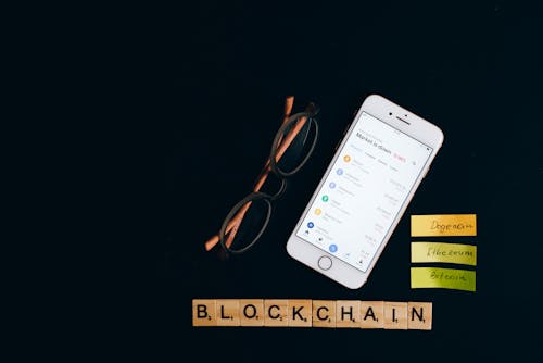Foto stok gratis background hitam, bitcoin, blockchain
