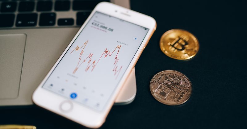 Abstract editorial data-visualization illustration in balanced, blue-toned tones representing ETH and the broader cryptocurrency market — crypto scenario analysis.