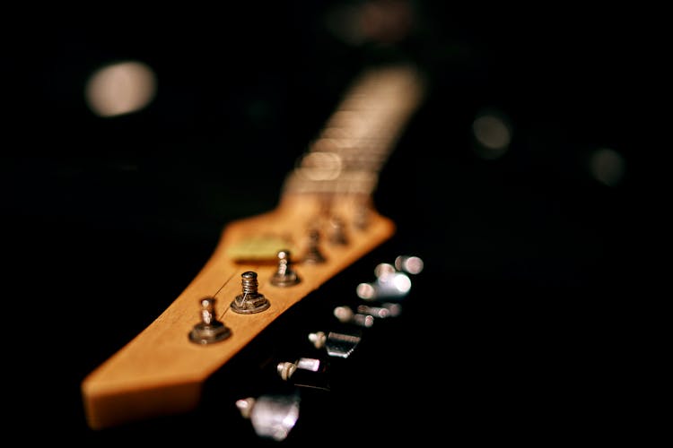 Close Up Of Guitar Fretboard