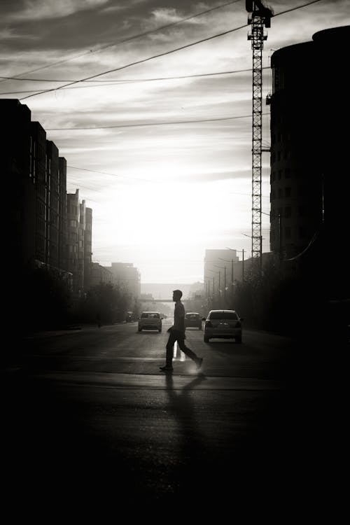 Man Crossing the Street