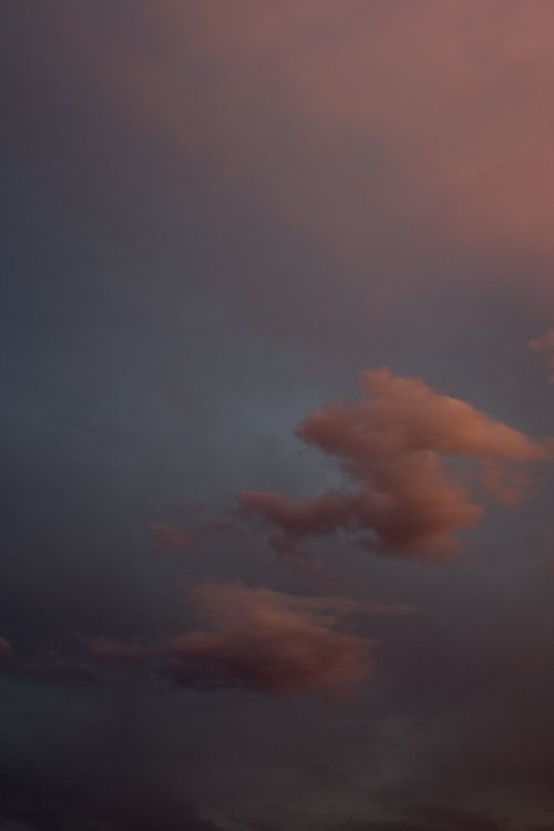 Free Captivating sunset sky with soft pink clouds, ideal for nature enthusiasts. Stock Photo