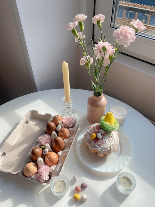 Darmowe zdjęcie z galerii z dekoracje, jajka, kwiaty