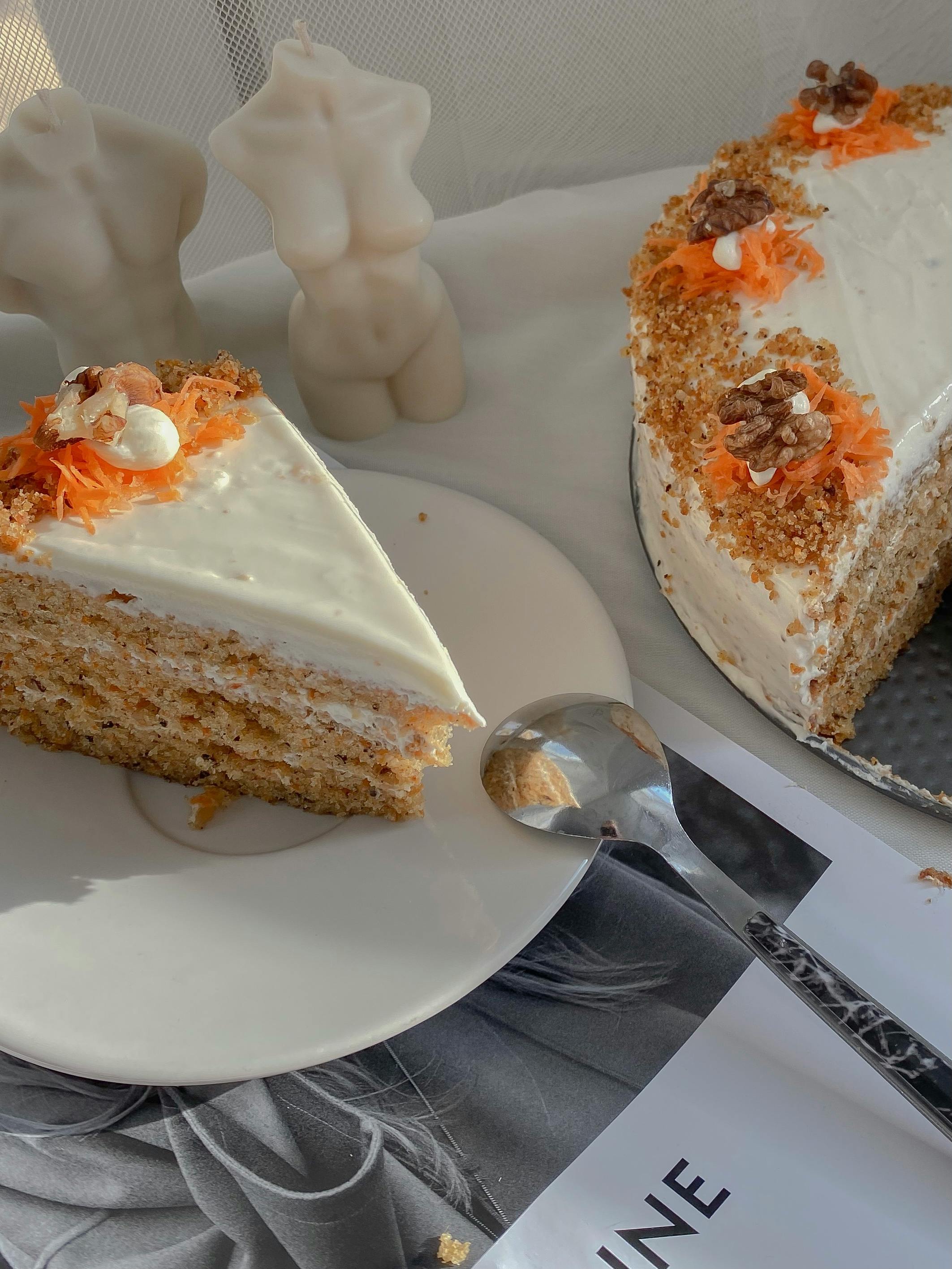 Carrot cake slice