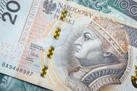 A Paper Bill Polish Zloty in Close-up Shot