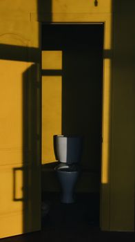 Open Door to Toilet