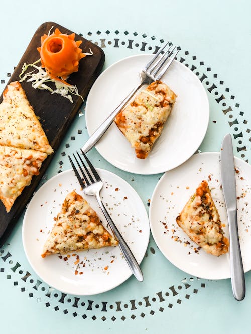 Fotos de stock gratuitas de bifurcaciones, cuchillo para el pan, flatlay