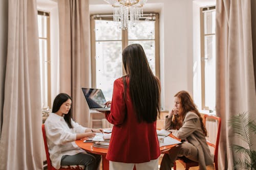 Free Women Having a Business Meeting Stock Photo