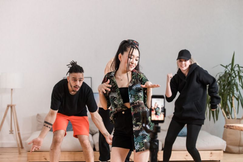 Family dance moment