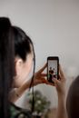 Woman Holding White Iphone 5 C