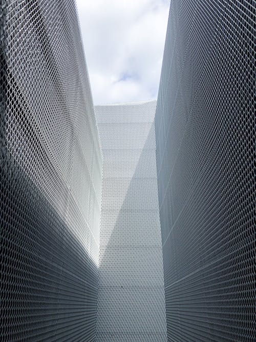 Geometric Steel Pattern on Walls