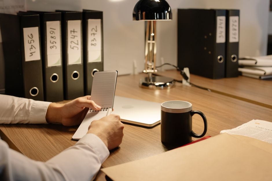 Folding Desk Near Me: 5 Essentials for Tiny Apartment Living Folding desk in a home office setup with laptop and papers