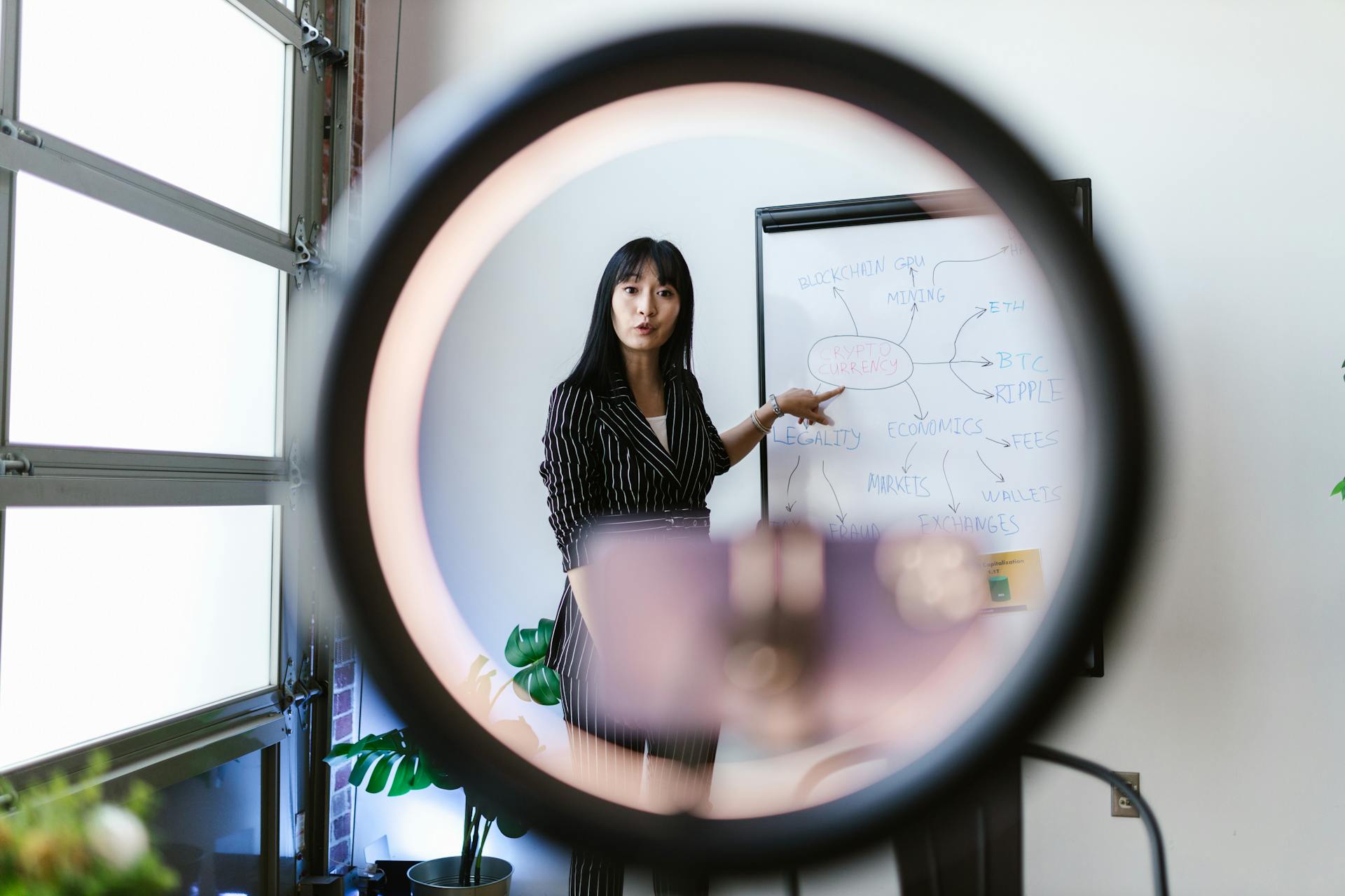 A Woman Explaining the Investment