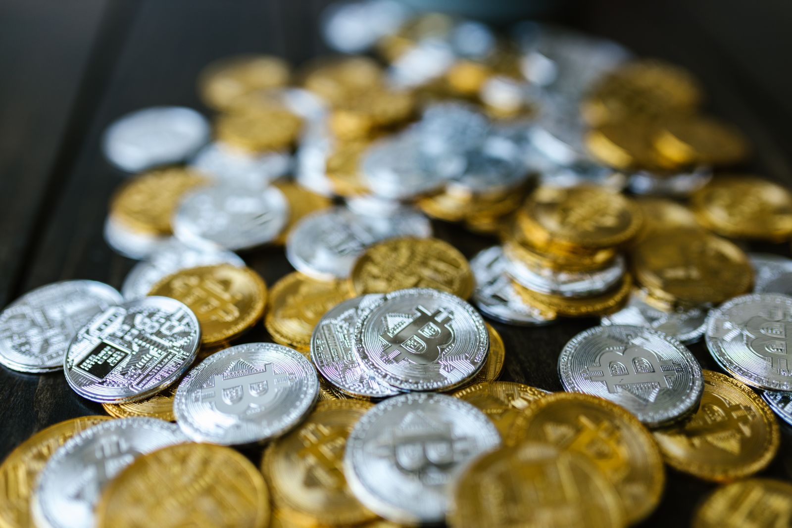 Stacks of silver and gold coins