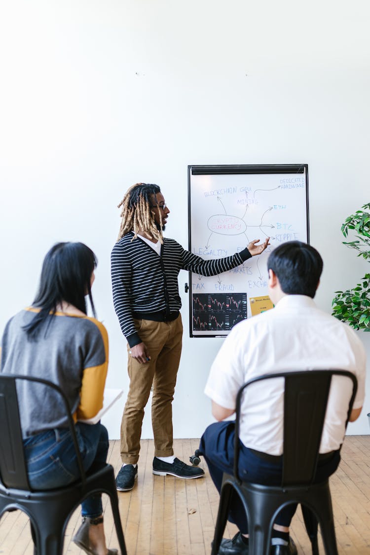 Employees At Meeting In Office