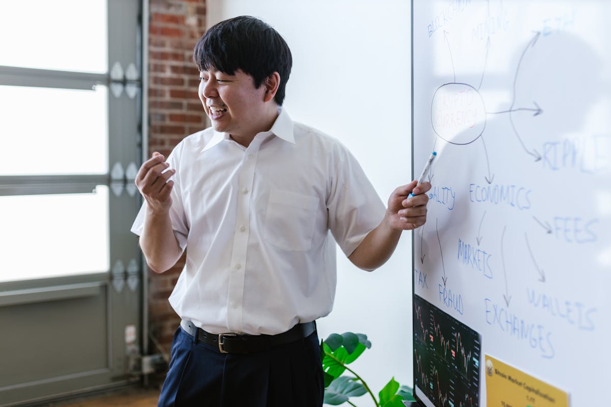 Concept illustration of digital agents managing blockchain wallets and transactions