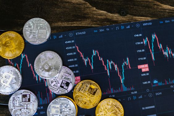 Oscillator indicator panel beneath a price chart on a trading screen