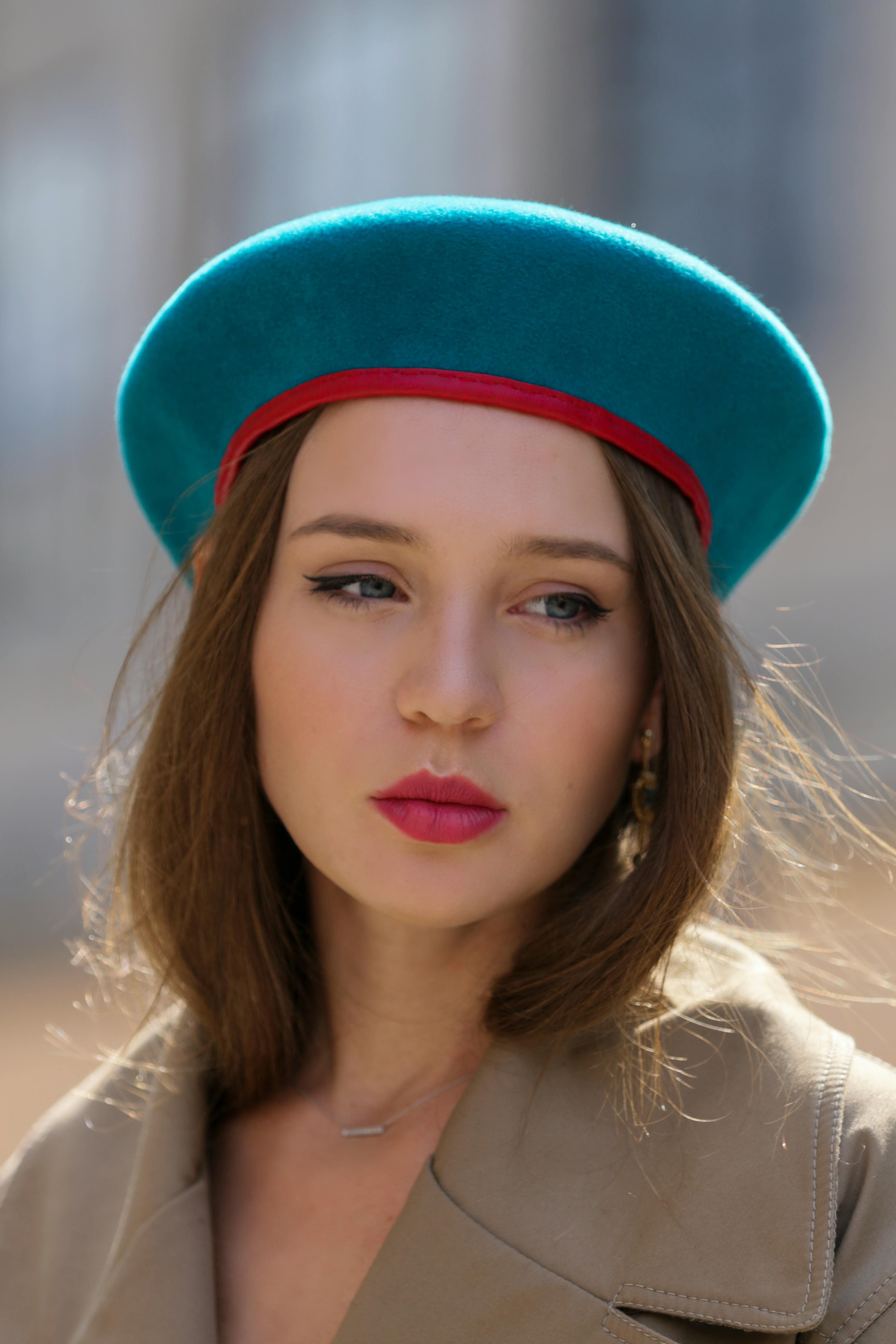 Woman in Blue Beret · Free Stock Photo