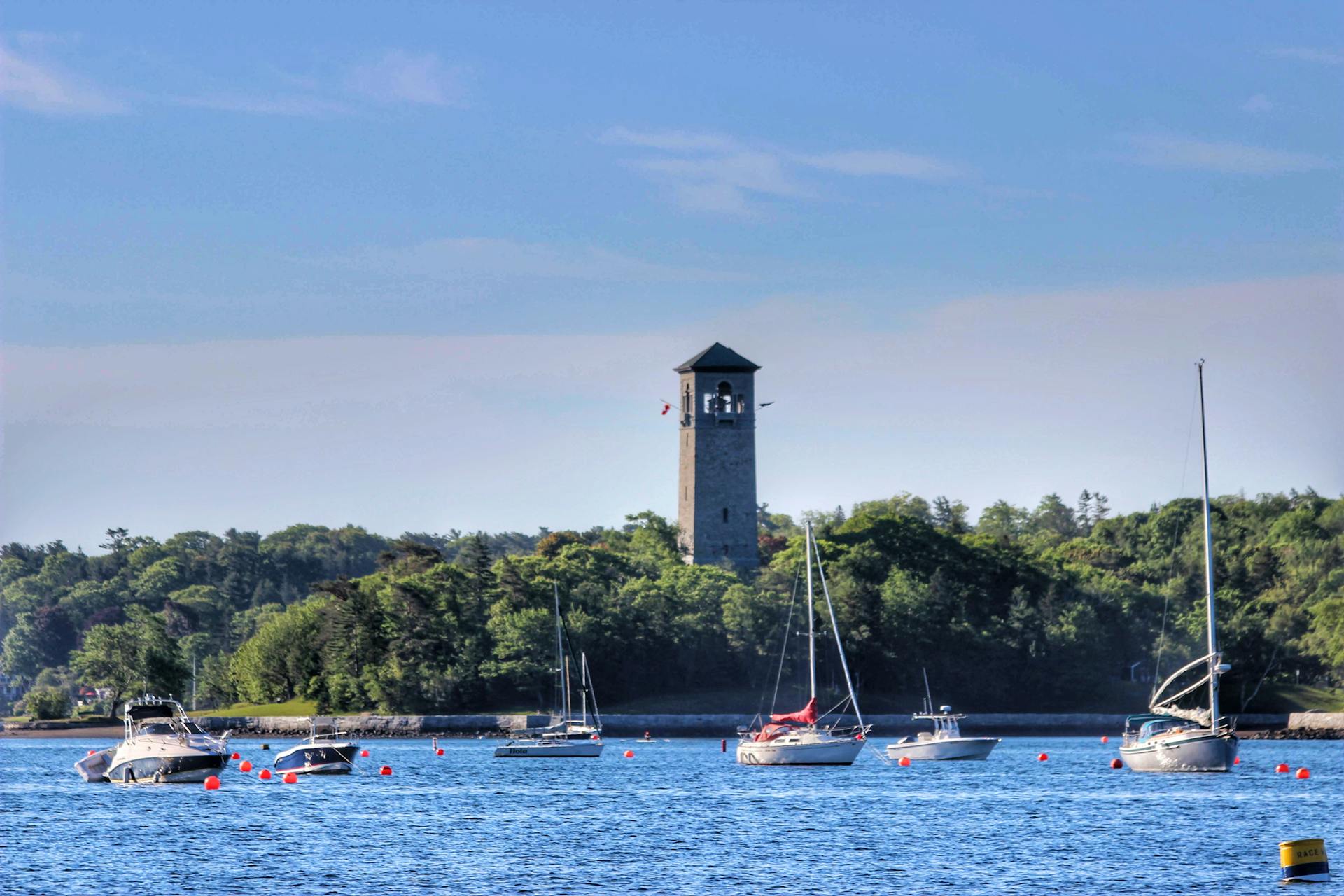 View of the Dingle Tower at Sir Sandford Fleming Park in Halifax, Nova Scotia