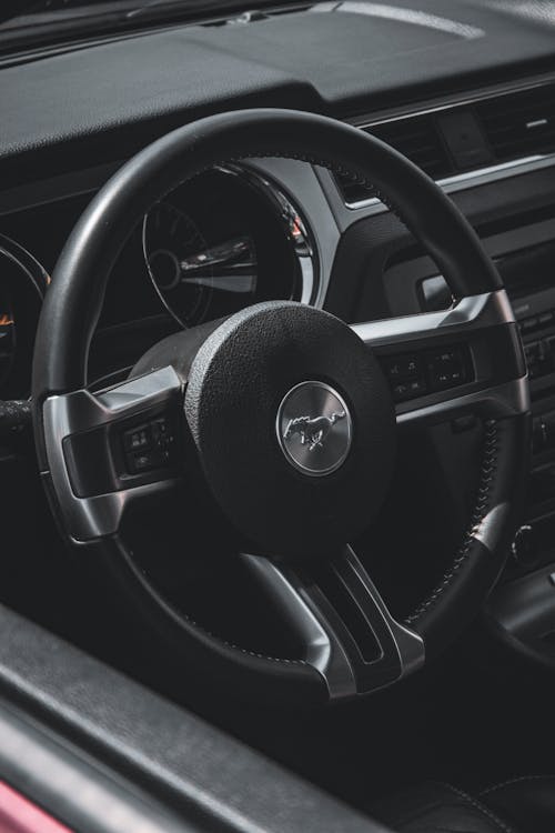 Steering Wheel and Cockpit of Ford Mustang