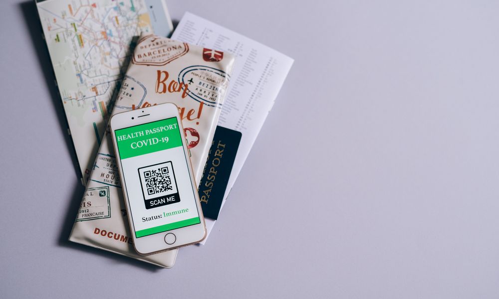 tourist holding digital travel authorization on smartphone