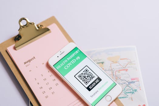 Calendar marked with dates to review travel advisory updates