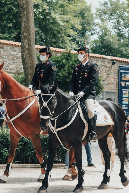 Men in Uniform Riding on Horses · Free Stock Photo