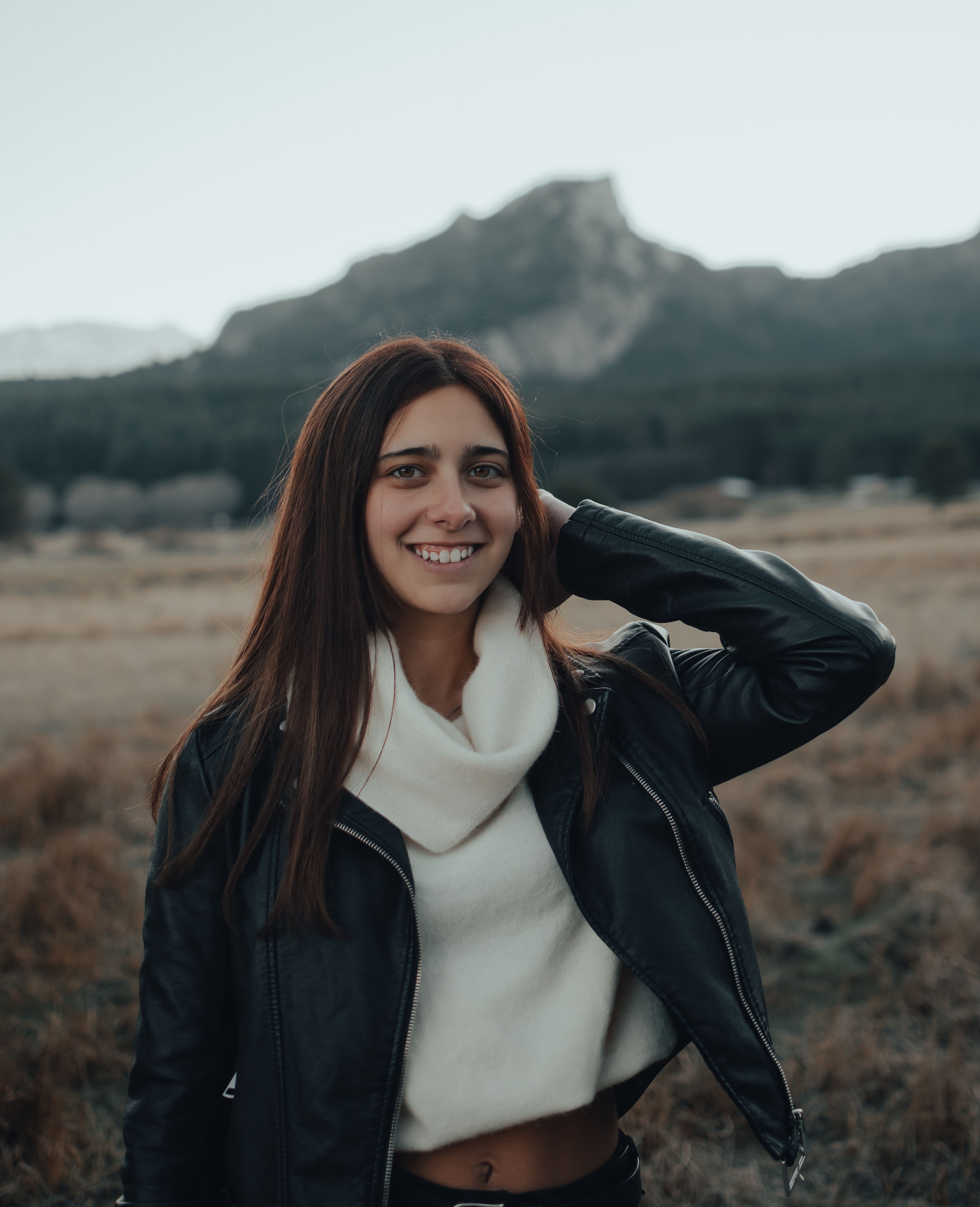 Woman Wearing Black Jacket Standing on the Road · Free Stock Photo